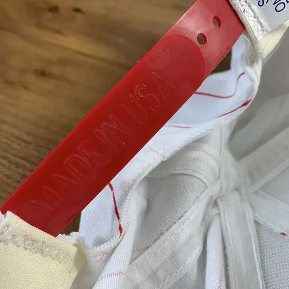 VTG NWOT Jeff Gordan #24 Hat Lumina Red White Pin Stripe Snap Back Made in USA - Picture 8 of 9